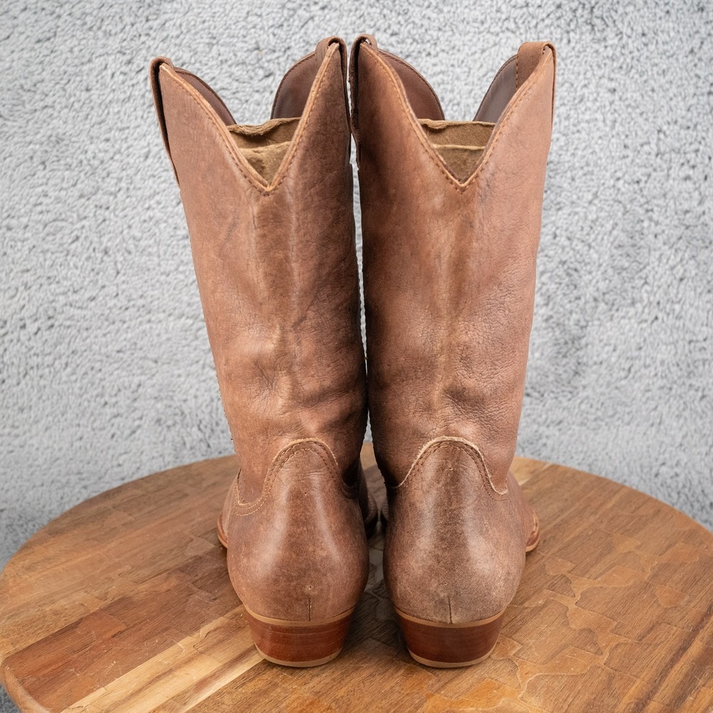Dingo Womens Size 8.5 M Brown Leather Short Cowboy Western Boots Brazilian - Picture 4 of 8